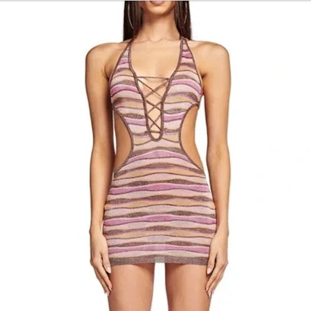 I Am Gia Crochet Mini Dress
